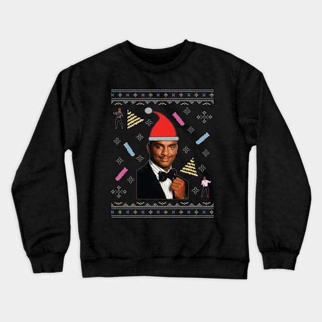 Fresh Prince Of Bel Air Carlton Dance Christmas Knit Pattern Crewneck Sweatshirt by box2boxxi